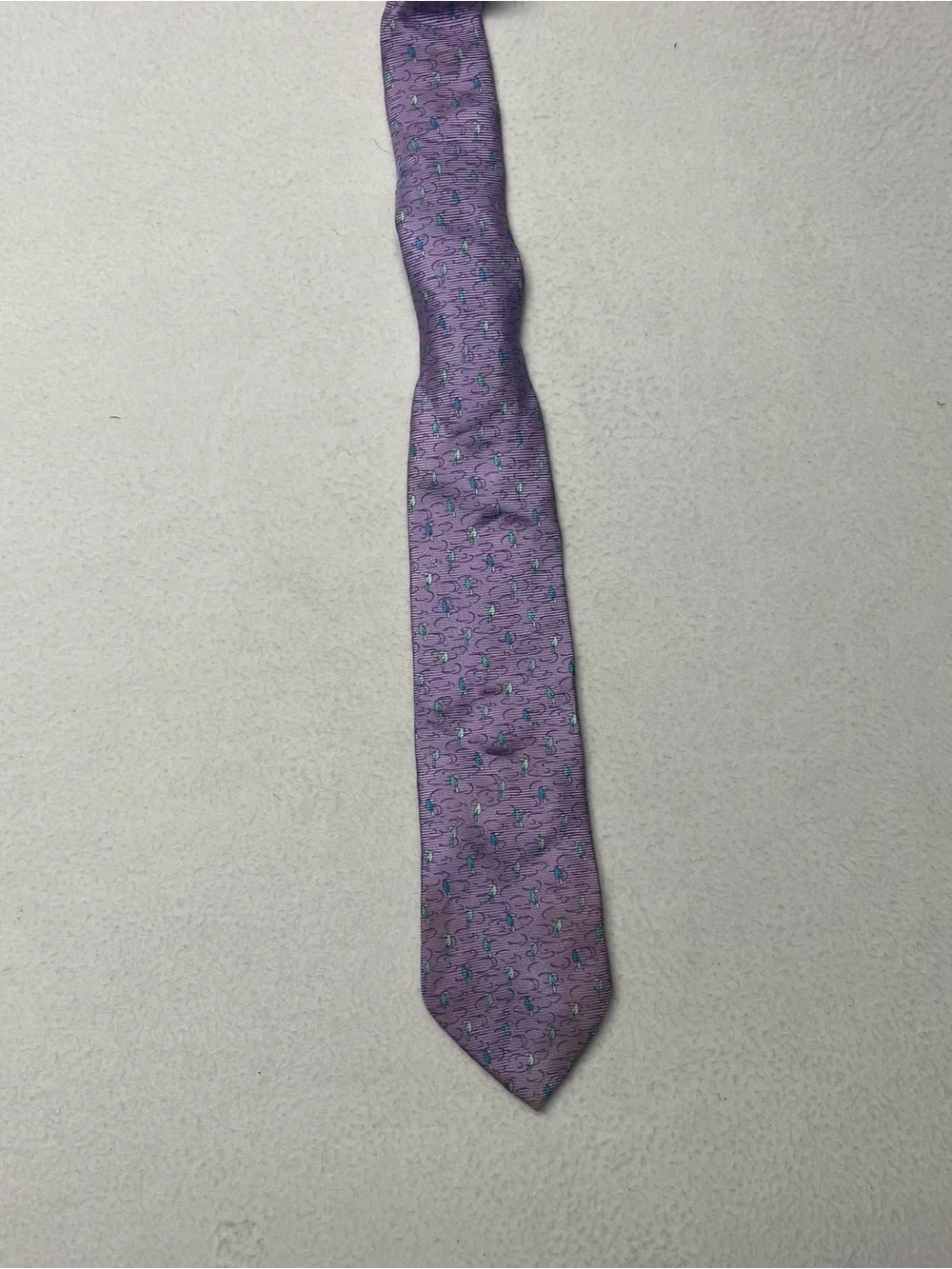 Tommy Hilfiger Men’s Pretied Silk Paisley Tie, Purple, Adjustable Elastic